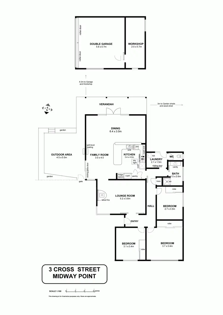 Floorplan of Homely house listing, 3 Cross Street, Midway Point TAS 7171