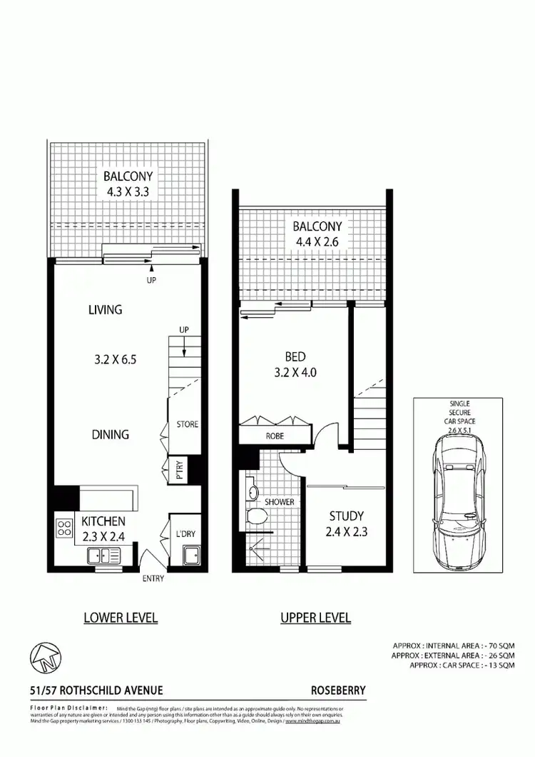 Floorplan of Homely apartment listing, 51/57 Rothschild Avenue, Rosebery NSW 2018