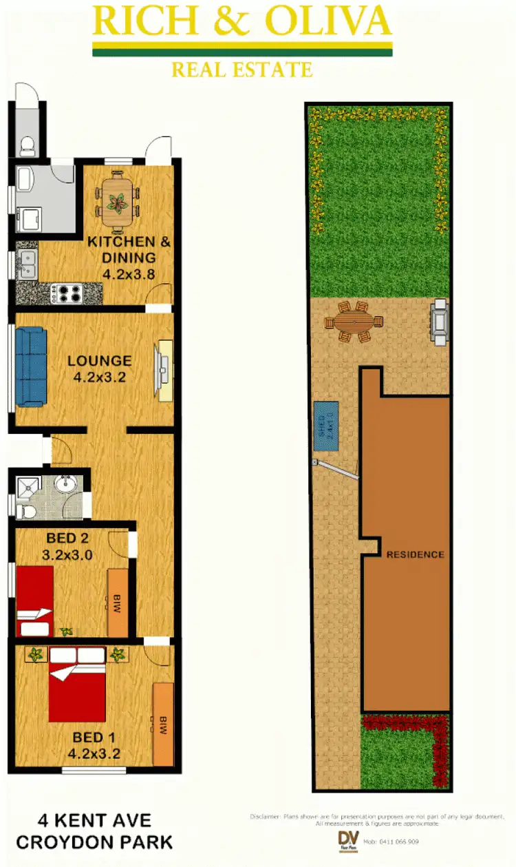 Floorplan of Homely semi-detached listing, 4 Kent Avenue, Croydon Park NSW 2133