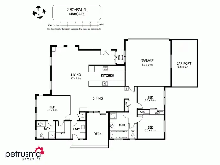 Floorplan of Homely house listing, 2 Bonsai Place, Margate TAS 7054