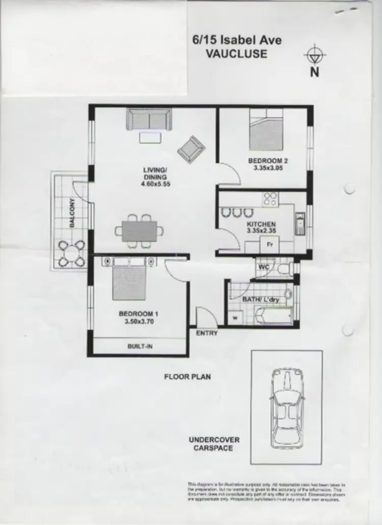 Floorplan of Homely apartment listing, 6/15 Isabel Avenue, Vaucluse NSW 2030