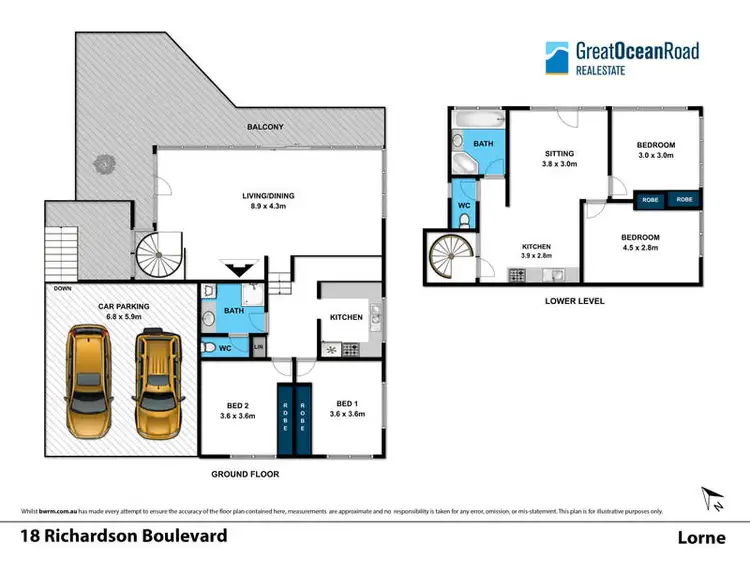 Floorplan of Homely house listing, 18 Richardson Boulevard, Lorne VIC 3232