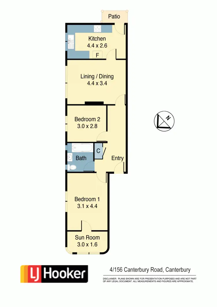 Floorplan of Homely apartment listing, 4/156 Canterbury Road, Canterbury NSW 2193