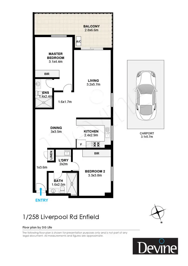 Floorplan of Homely apartment listing, 1/258 Liverpool Road, Enfield NSW 2136