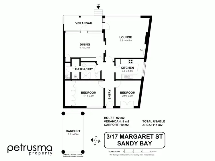 Floorplan of Homely apartment listing, 3/17 Margaret Street, Sandy Bay TAS 7005