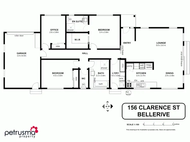 Floorplan of Homely villa listing, 1 / 156 Clarence Street, Bellerive TAS 7018