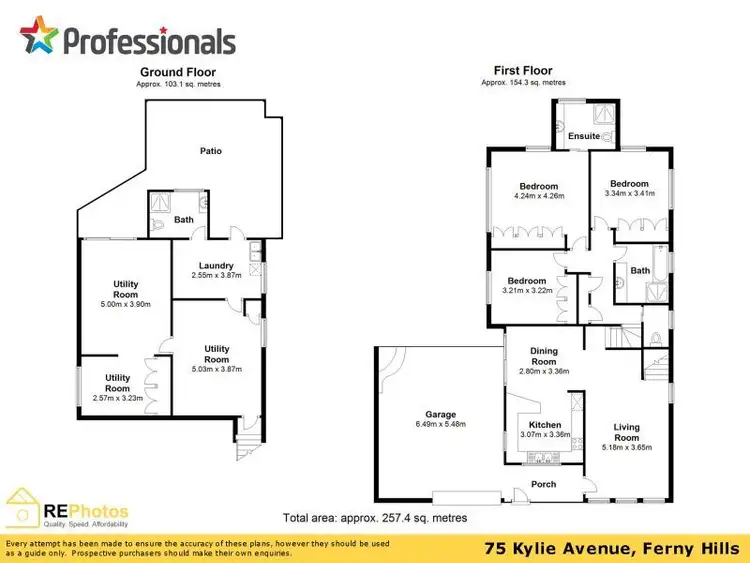 Floorplan of Homely house listing, 75 Kylie Avenue, Ferny Hills QLD 4055