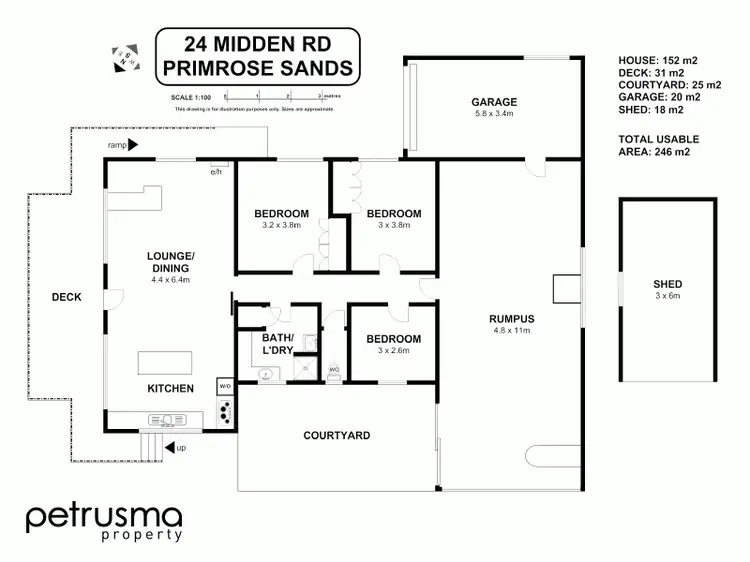 Floorplan of Homely house listing, 24 Midden Road, Primrose Sands TAS 7173