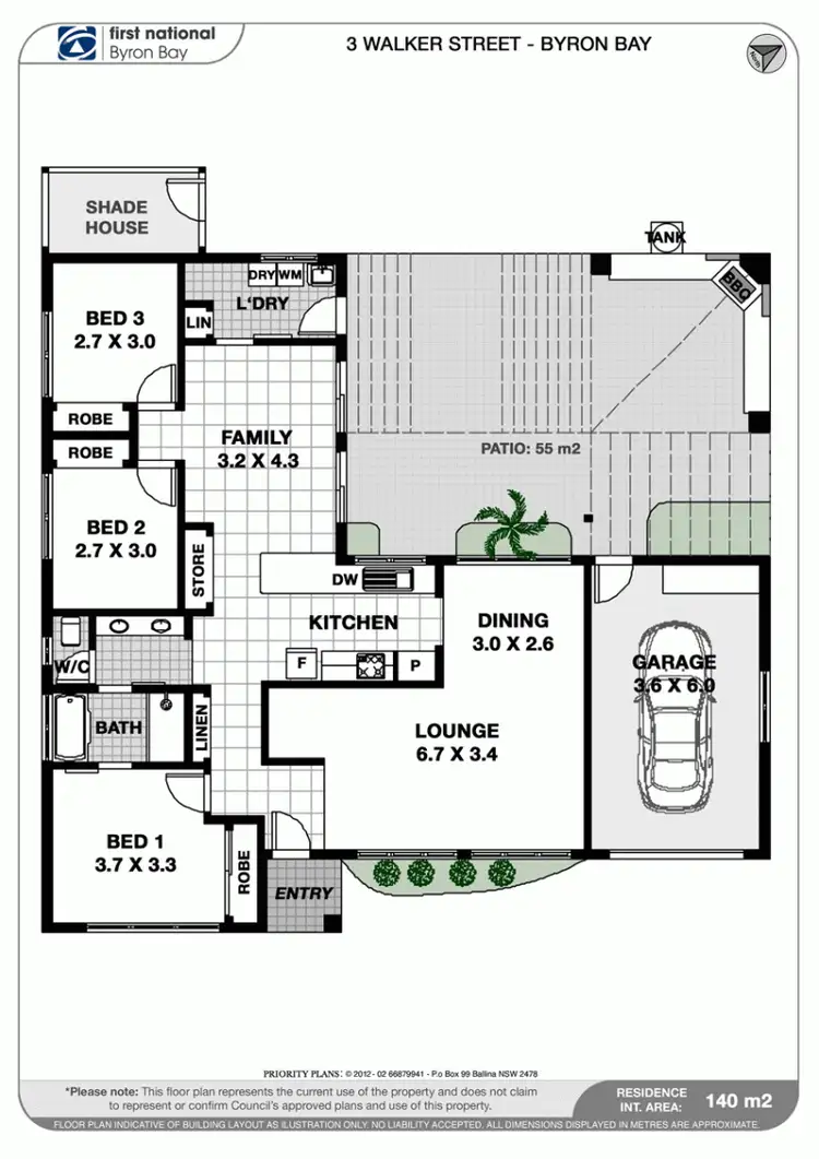 Floorplan of Homely house listing, 3 Walker Street, Byron Bay NSW 2481