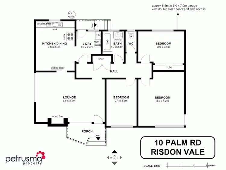 Floorplan of Homely house listing, 10 Palm Road, Risdon Vale TAS 7016