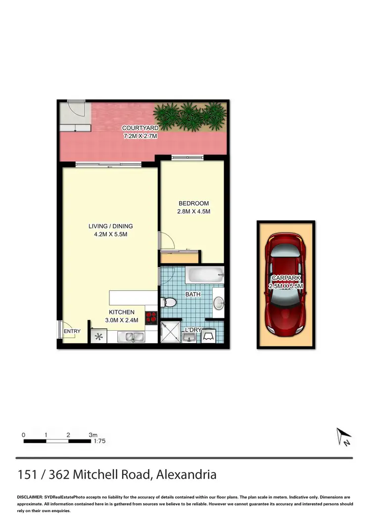 Floorplan of Homely apartment listing, 151/362 Mitchell Road, Alexandria NSW 2015