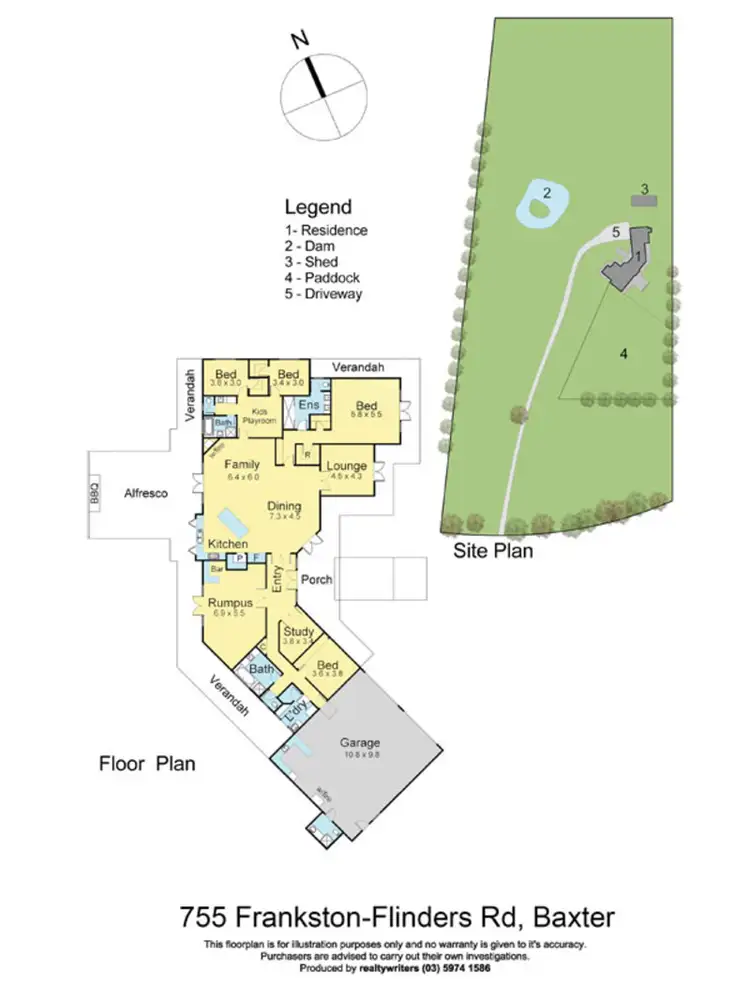 Floorplan of Homely house listing, 755 Frankston Flinders Road, Baxter VIC 3911