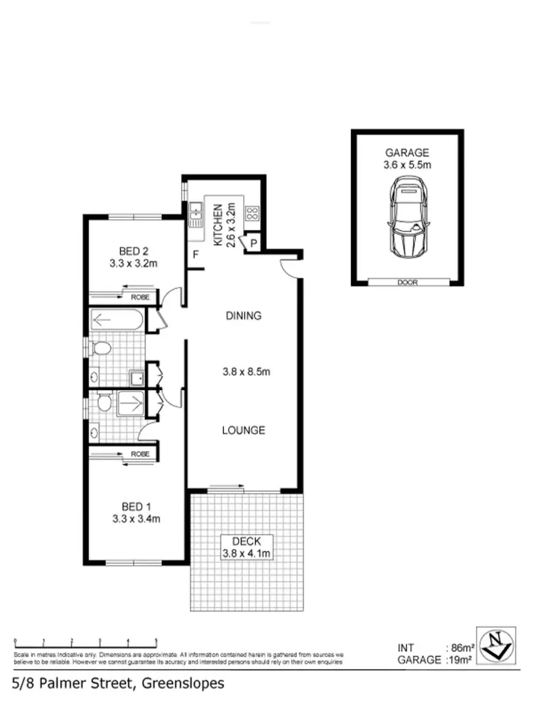 Floorplan of Homely unit listing, 5/8 Palmer Street, Greenslopes QLD 4120