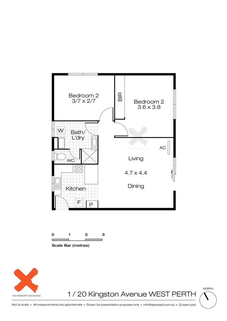 Floorplan of Homely apartment listing, 1/20 Kingston Avenue, West Perth WA 6005
