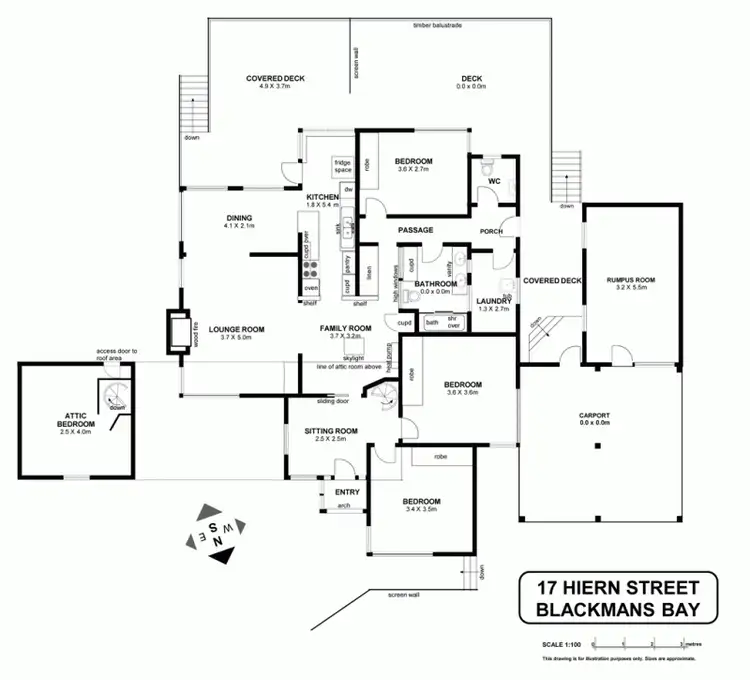 Floorplan of Homely house listing, 17 Hiern Road, Blackmans Bay TAS 7052