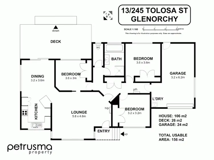 Floorplan of Homely unit listing, 13/245 Tolosa Street, Glenorchy TAS 7010