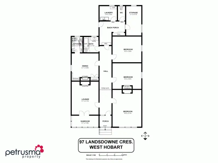 Floorplan of Homely house listing, 97 Lansdowne Crescent, West Hobart TAS 7000