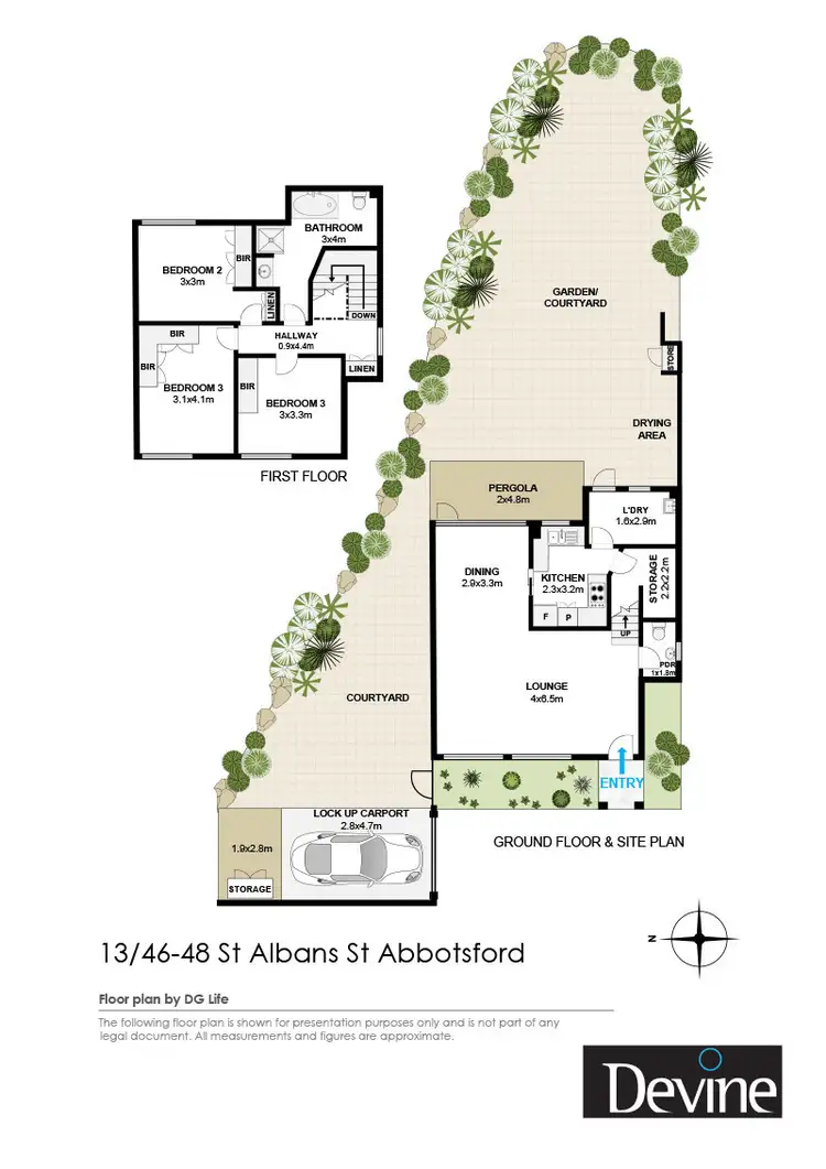 Floorplan of Homely townhouse listing, 13/46 St Albans Street, Abbotsford NSW 2046