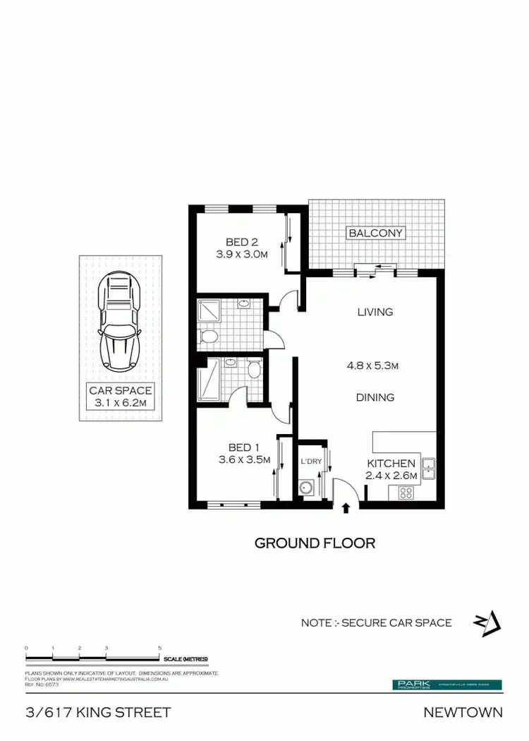 Floorplan of Homely apartment listing, 3/617 King Street, Newtown NSW 2042