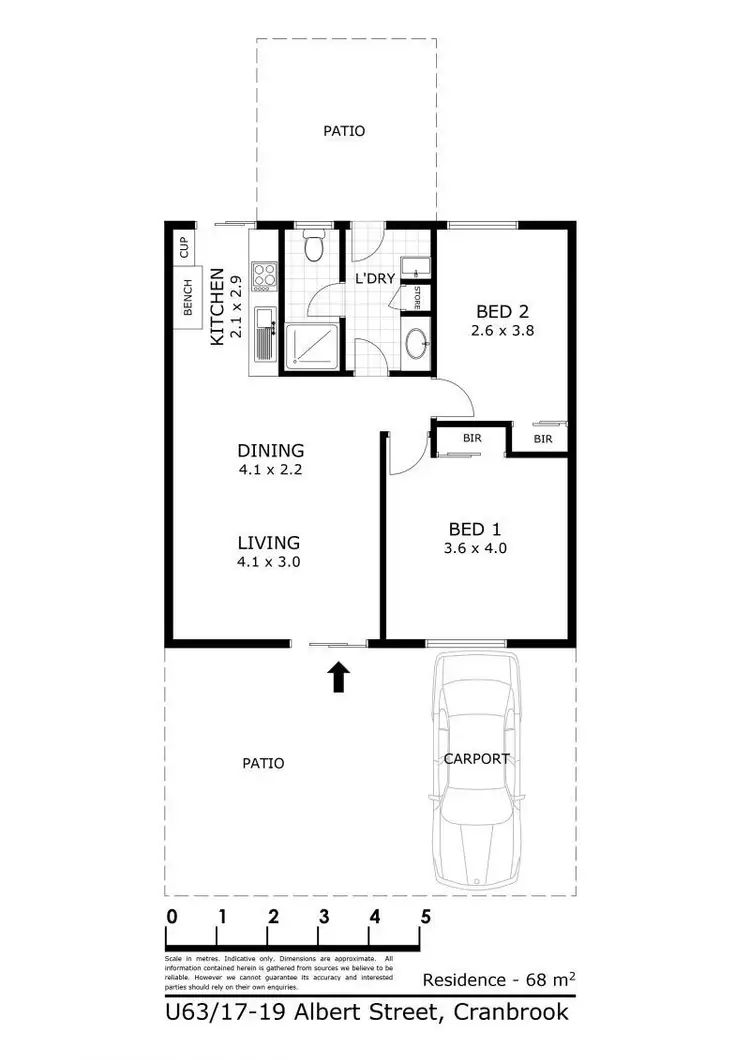 Floorplan of Homely unit listing, 63/17-19 Albert Street, Cranbrook QLD 4814