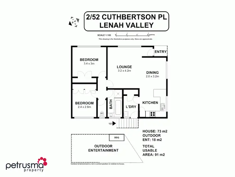 Floorplan of Homely villa listing, 2 /52 Cuthbertson Place, Lenah Valley TAS 7008