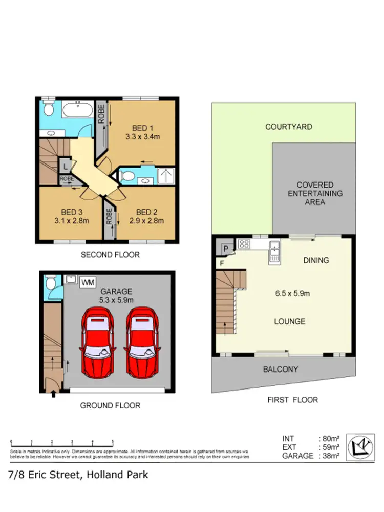 Floorplan of Homely townhouse listing, 7/8 Eric Road, Holland Park QLD 4121