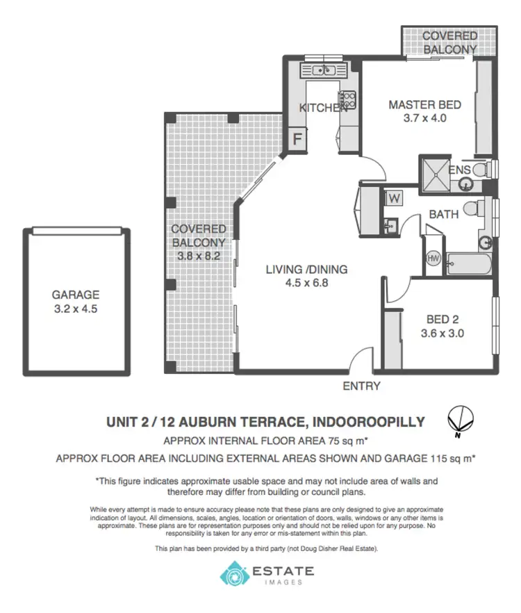Floorplan of Homely unit listing, 2/12 Auburn Terrace, Indooroopilly QLD 4068