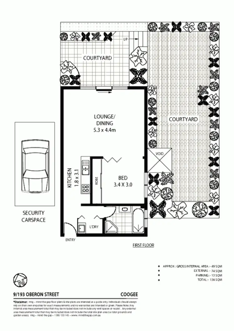 Floorplan of Homely apartment listing, 9/193-197 Oberon St, Coogee NSW 2034