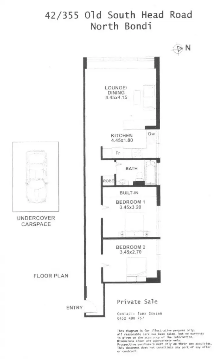 Floorplan of Homely unit listing, 42/355 Old South Head Rd, North Bondi NSW 2026