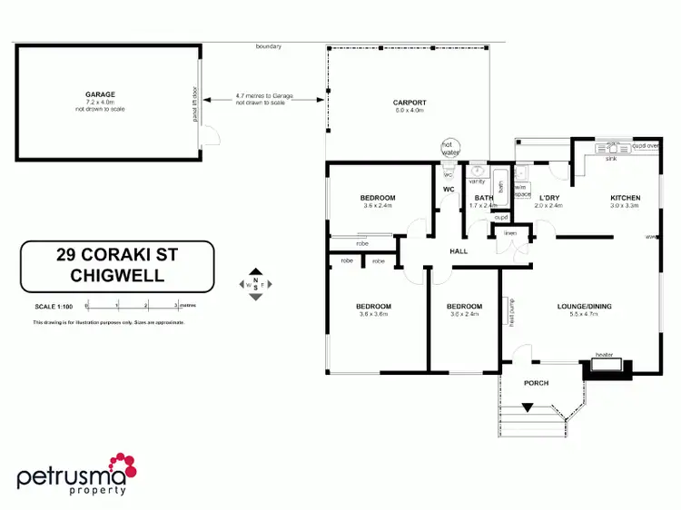 Floorplan of Homely house listing, 29 Coraki Street, Chigwell TAS 7011