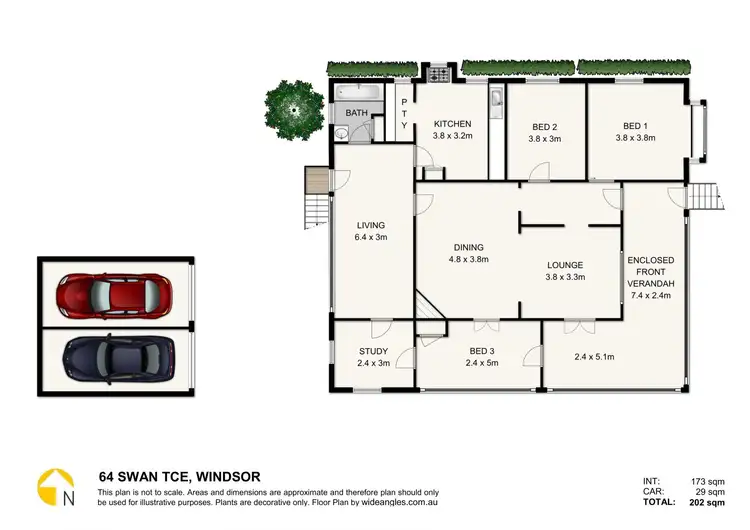 Floorplan of Homely house listing, 64 Swan Terrace, Windsor QLD 4030