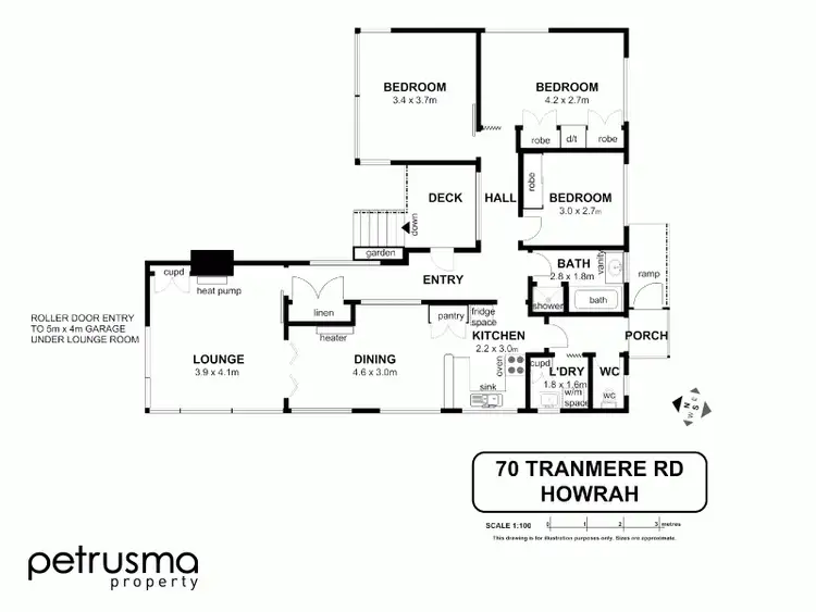 Floorplan of Homely house listing, 1/70 Tranmere Road, Howrah TAS 7018