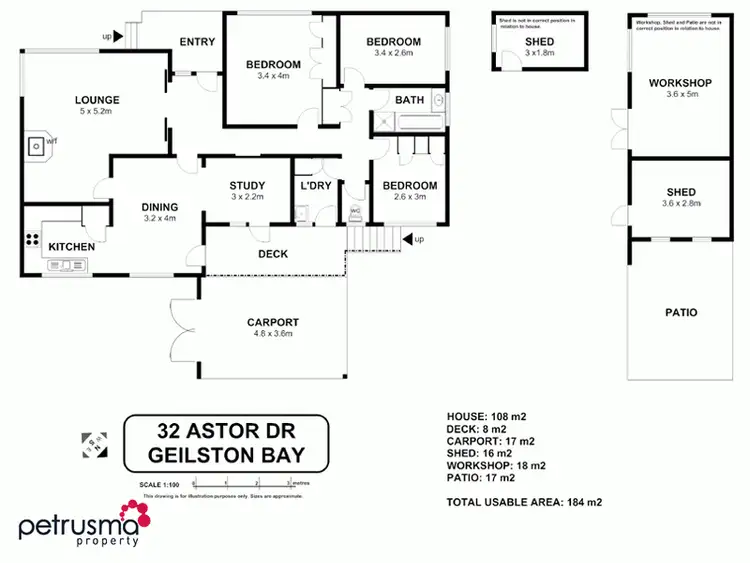 Floorplan of Homely house listing, 32 Astor Drive, Geilston Bay TAS 7015