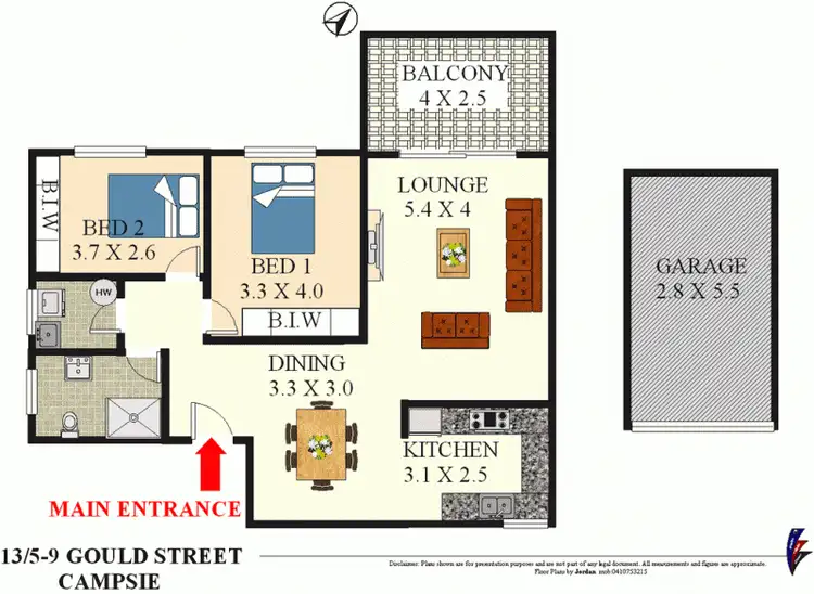 Floorplan of Homely apartment listing, 13/5 Gould Street, Campsie NSW 2194