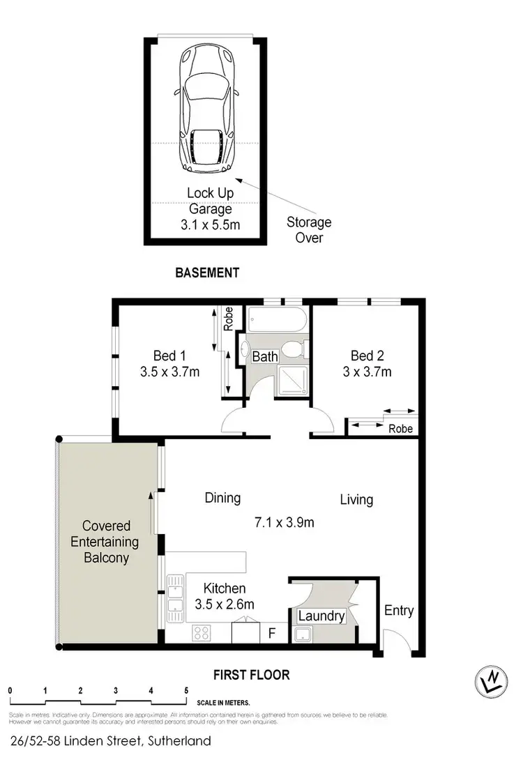 Floorplan of Homely unit listing, 26/52-58 Linden Street, Sutherland NSW 2232