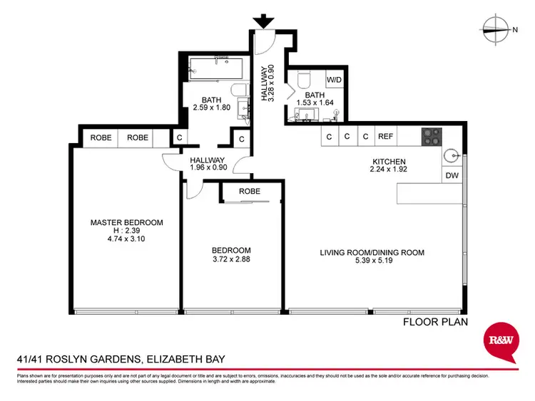 Floorplan of Homely apartment listing, 41/41-49 Roslyn Gardens, Elizabeth Bay NSW 2011