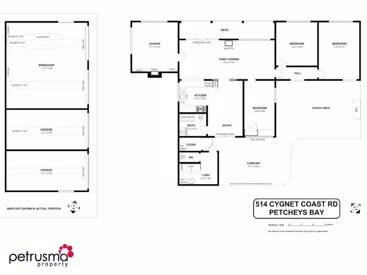 Floorplan of Homely house listing, 514 Cygnet Coast Road, Petcheys Bay TAS 7109