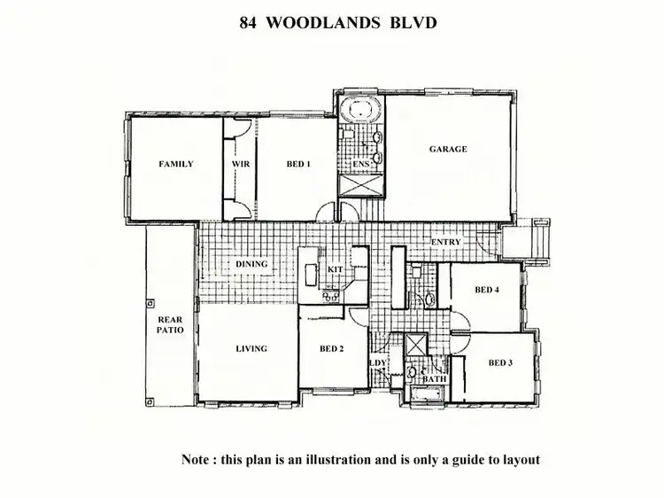 Floorplan of Homely house listing, 84 Woodlands Blvd, Waterford QLD 4133