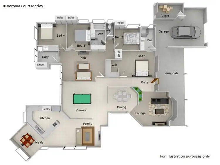 Floorplan of Homely house listing, 10 Boronia Court, Morley WA 6062