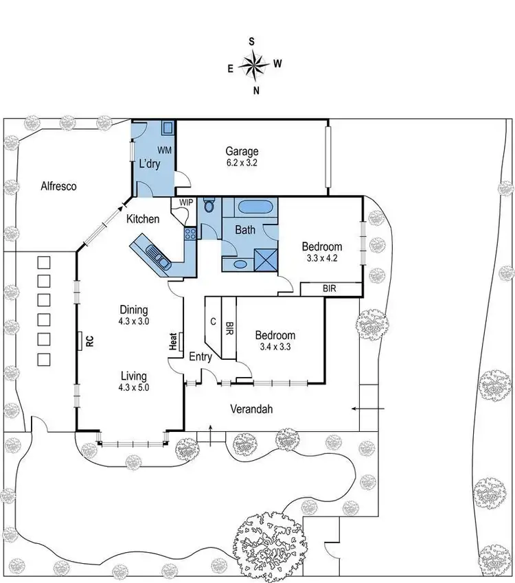Floorplan of Homely townhouse listing, 1/91 Aphrasia Street, Newtown VIC 3220