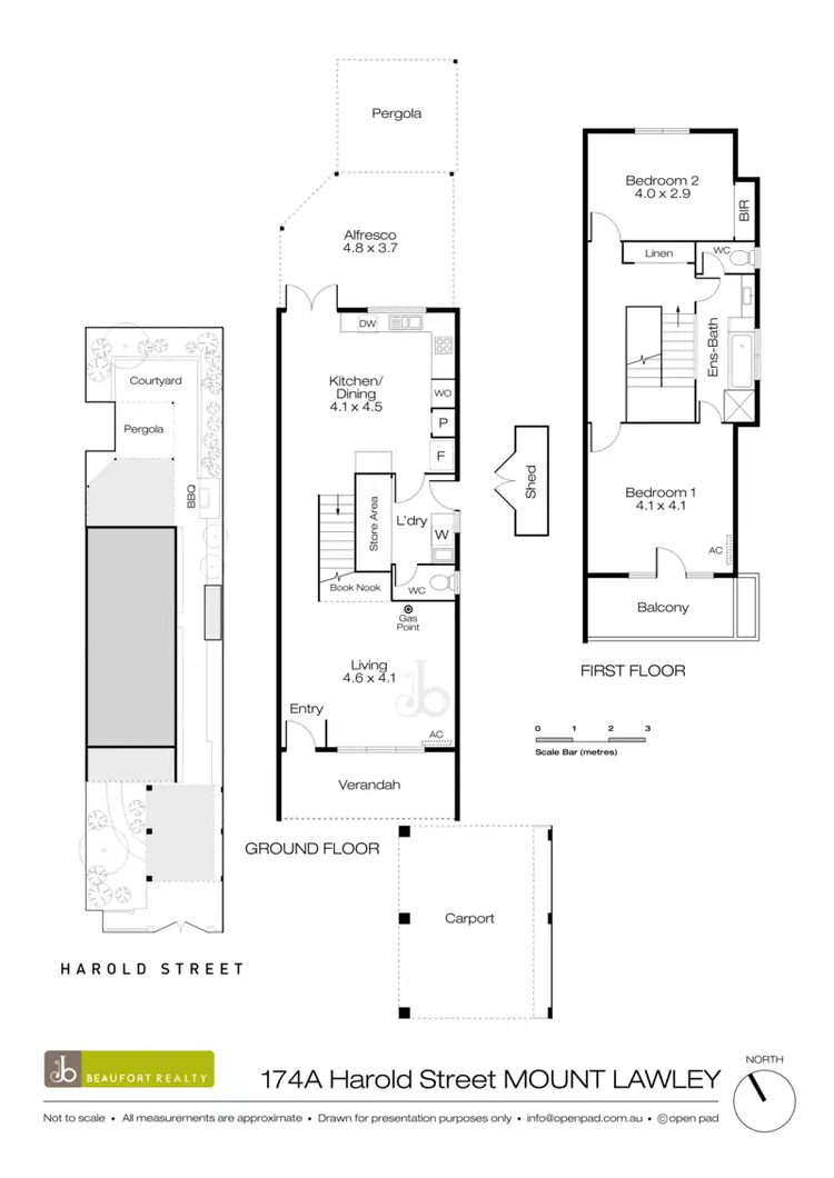 Floorplan of Homely townhouse listing, 174A Harold Street, Mount Lawley WA 6050