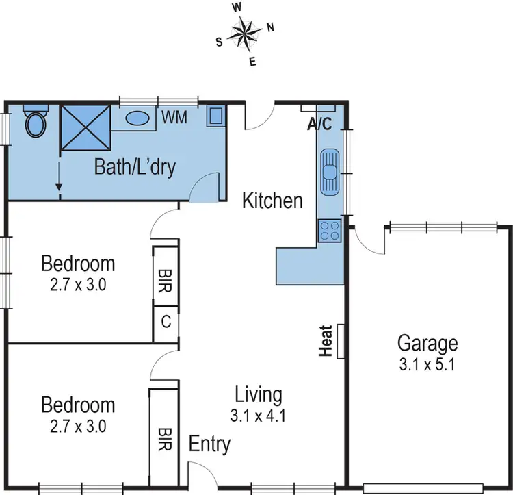Floorplan of Homely unit listing, 2/57 Bond Street, Newtown VIC 3220
