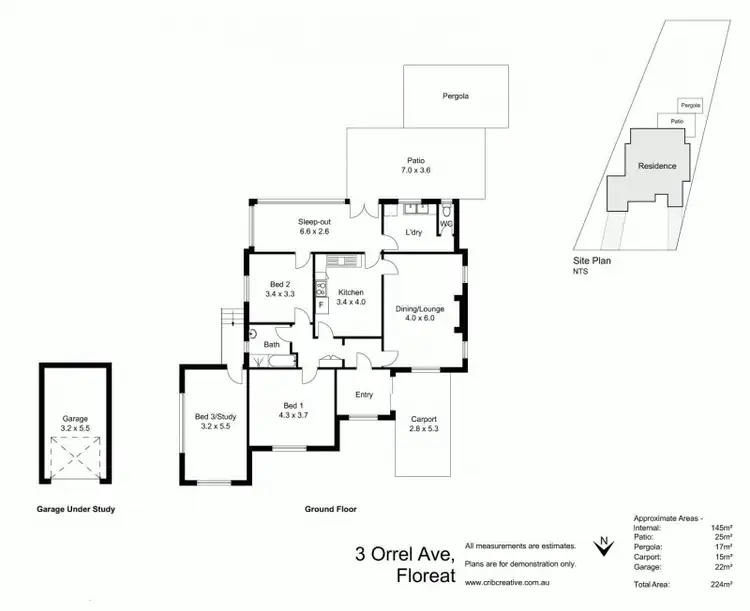 Floorplan of Homely house listing, 3 Orrel Avenue, Floreat WA 6014