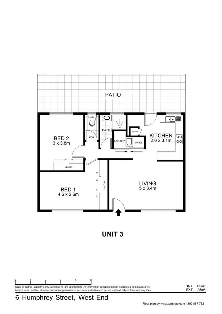 Floorplan of Homely unit listing, 6 Humphrey Street, West End QLD 4810