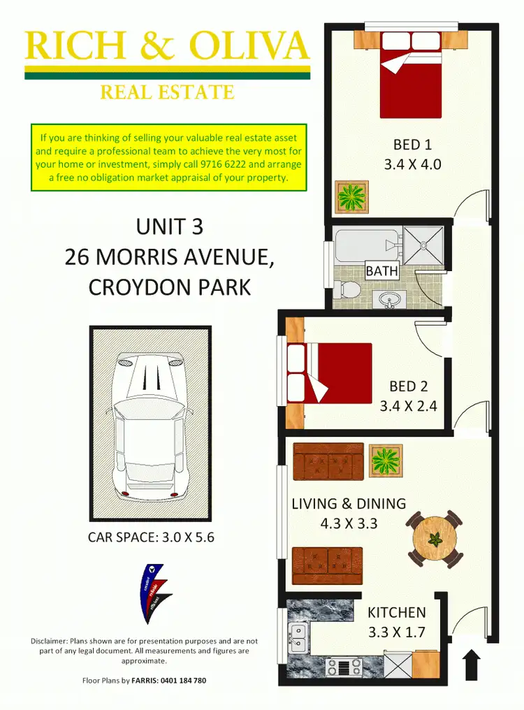 Floorplan of Homely apartment listing, 3/26 Morris Avenue, Croydon Park NSW 2133