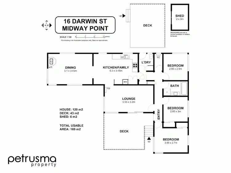 Floorplan of Homely house listing, 16 Darwin Street, Midway Point TAS 7171