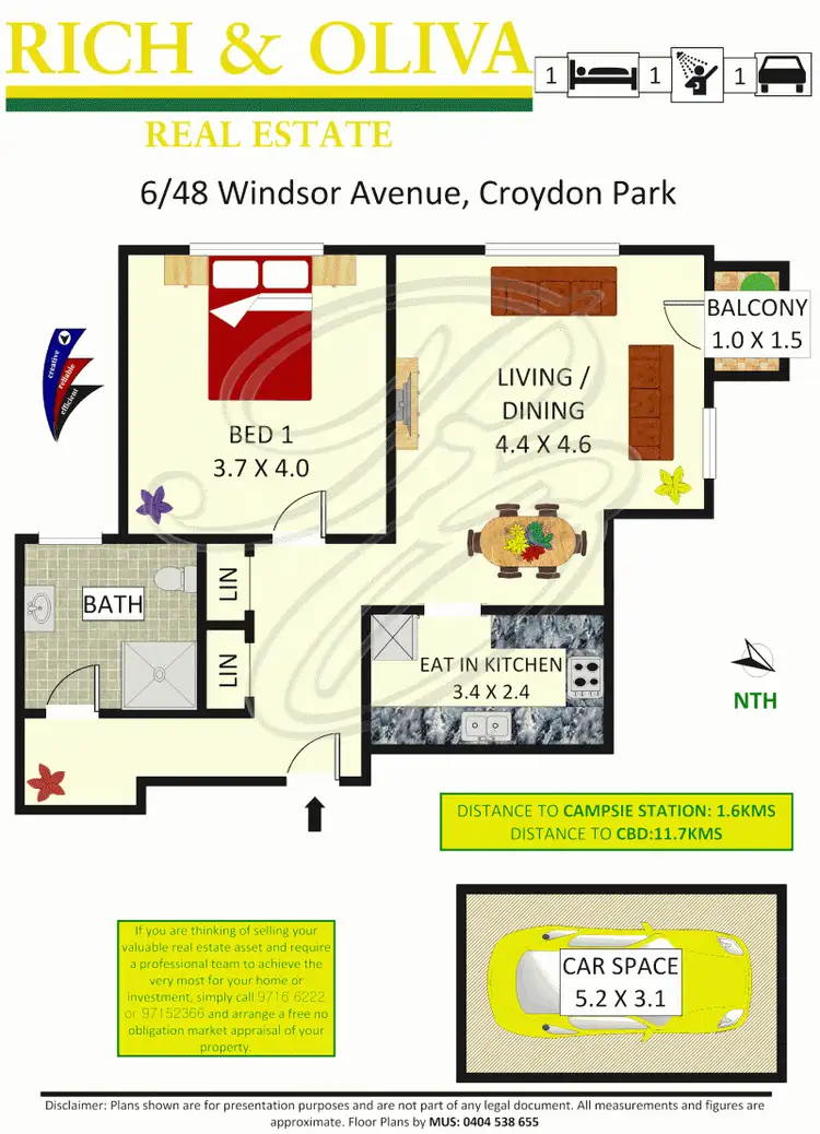 Floorplan of Homely apartment listing, 6/48 Windsor Avenue, Croydon Park NSW 2133