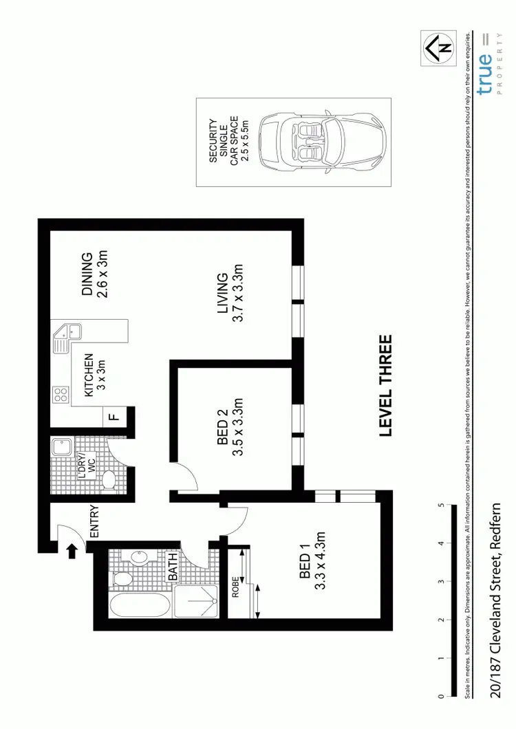 Floorplan of Homely apartment listing, 20/187 Cleveland Street, Redfern NSW 2016