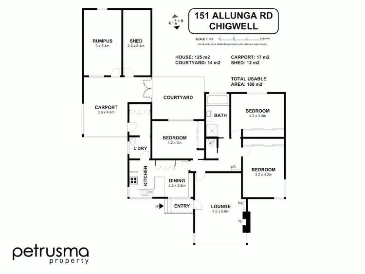 Floorplan of Homely house listing, 151 Allunga Road, Chigwell TAS 7011
