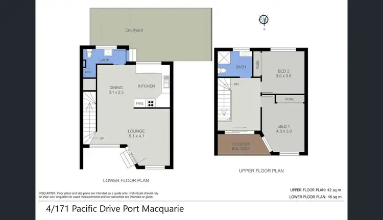 Floorplan of Homely townhouse listing, 4/171 Pacific drive, Port Macquarie NSW 2444
